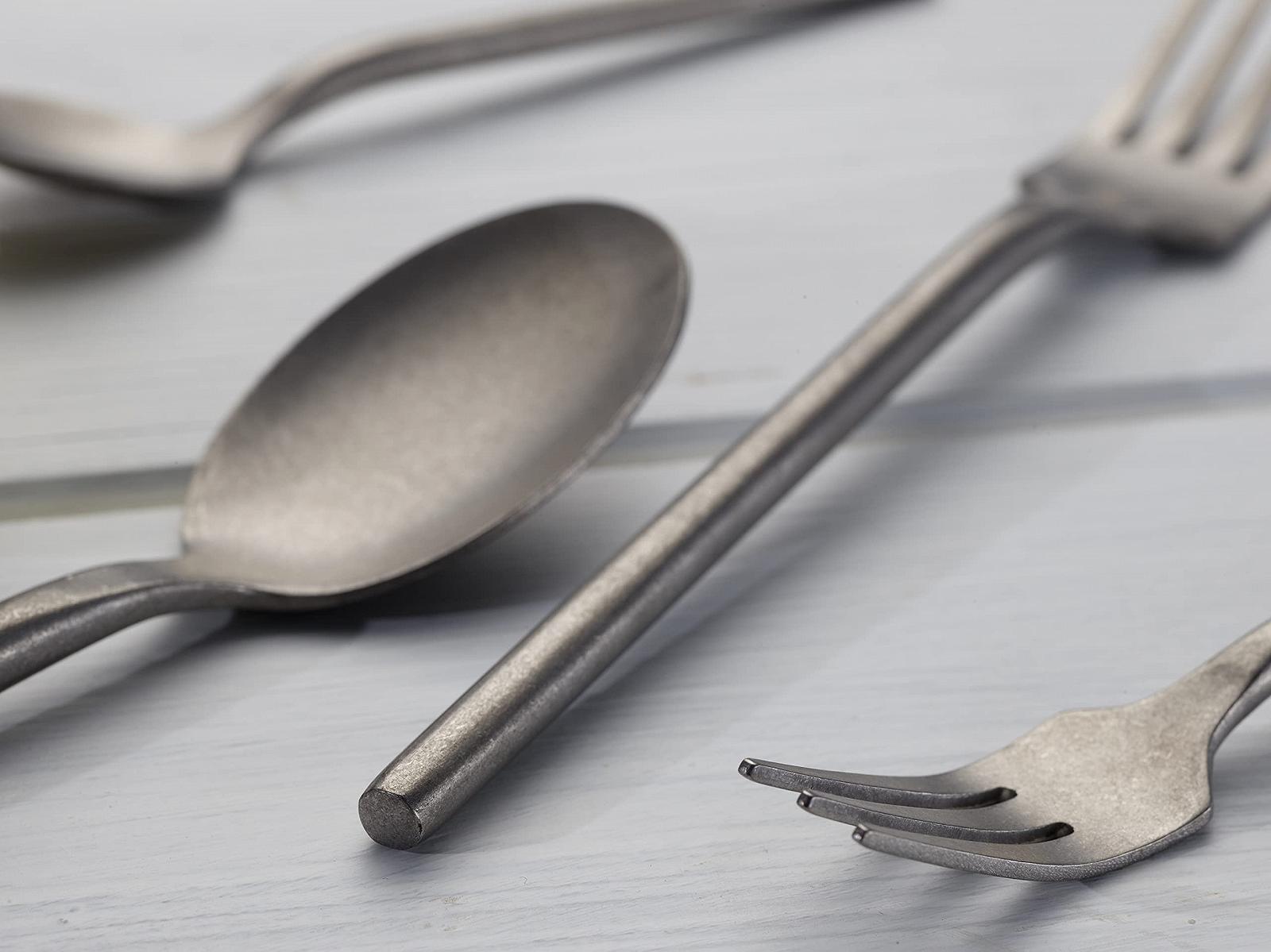 Набор столовых приборов ECHTWERK Bari, Stonewashed Silver, 16 предметов, на 4 персоны, высококачественная хромоникелевая сталь, нержавеющая сталь, фото №7 Набор столовых приборов ECHTWERK Bari, Stonewashed Silver, 16 предметов, на 4 персоны, высококачественная хромоникелевая сталь, нержавеющая сталь, фото №7