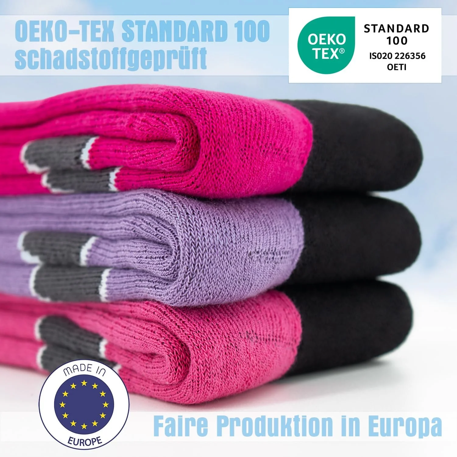 Жіночі зимові шкарпетки до коліна Footstar (6 пар) Шкарпетки з махрової тканини з термо ефектом, фото №4