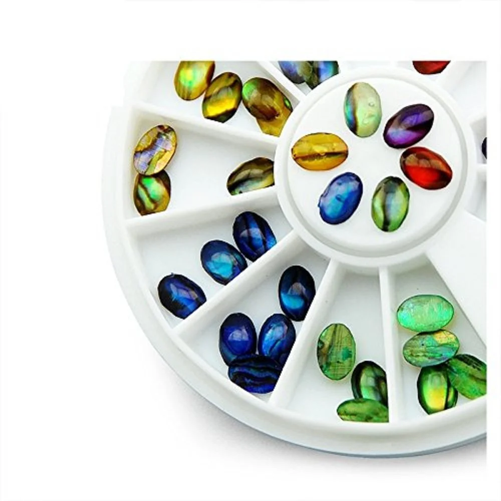 Овальні Наклейки для Нігтів KADSalone, 48 шт, 6 кольорів, 3D Дизайн, фото №4