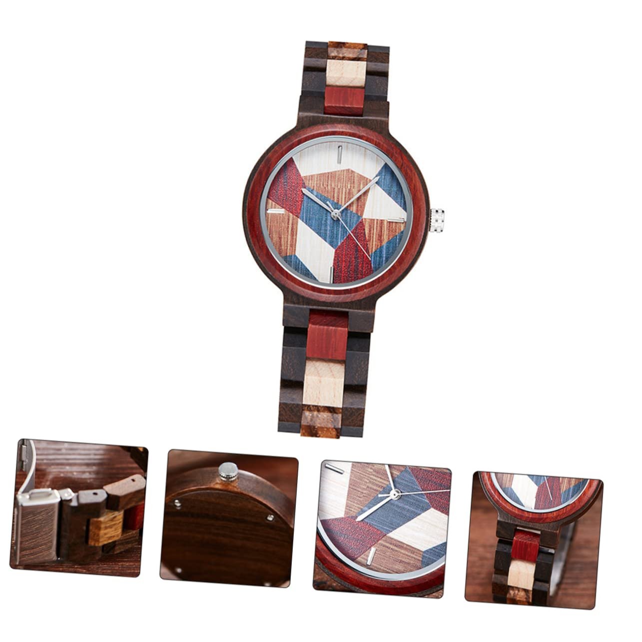 Кварцевые часы деревянные LIFKOME Стильный деревянный браслет, фото №8