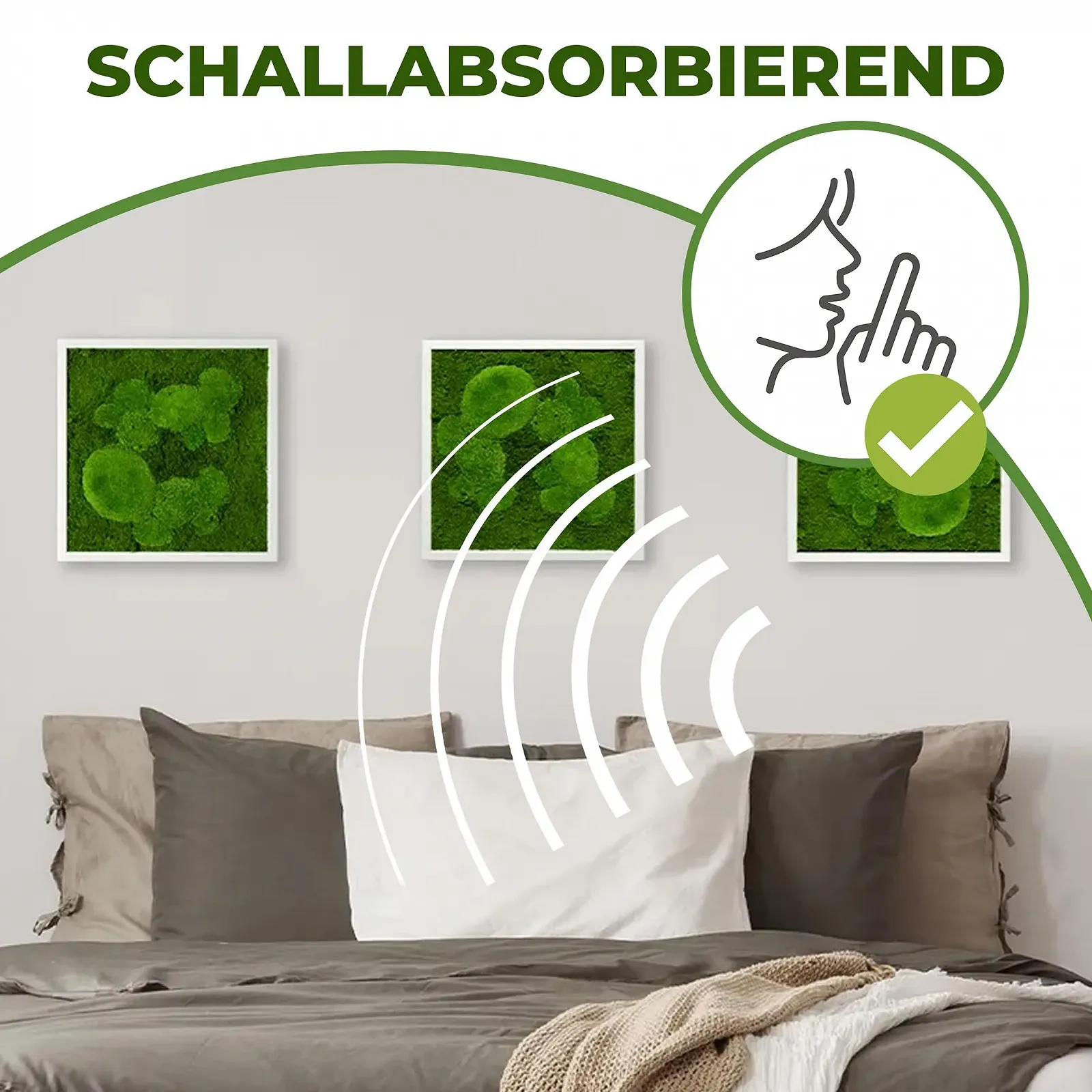 Картина з моху Moss Picture Ball & Slab Moss Дерев'яна рама 110 x 55 см Чорний, фото №4 Картина з моху Moss Picture Ball & Slab Moss Дерев'яна рама 110 x 55 см Чорний, фото №4