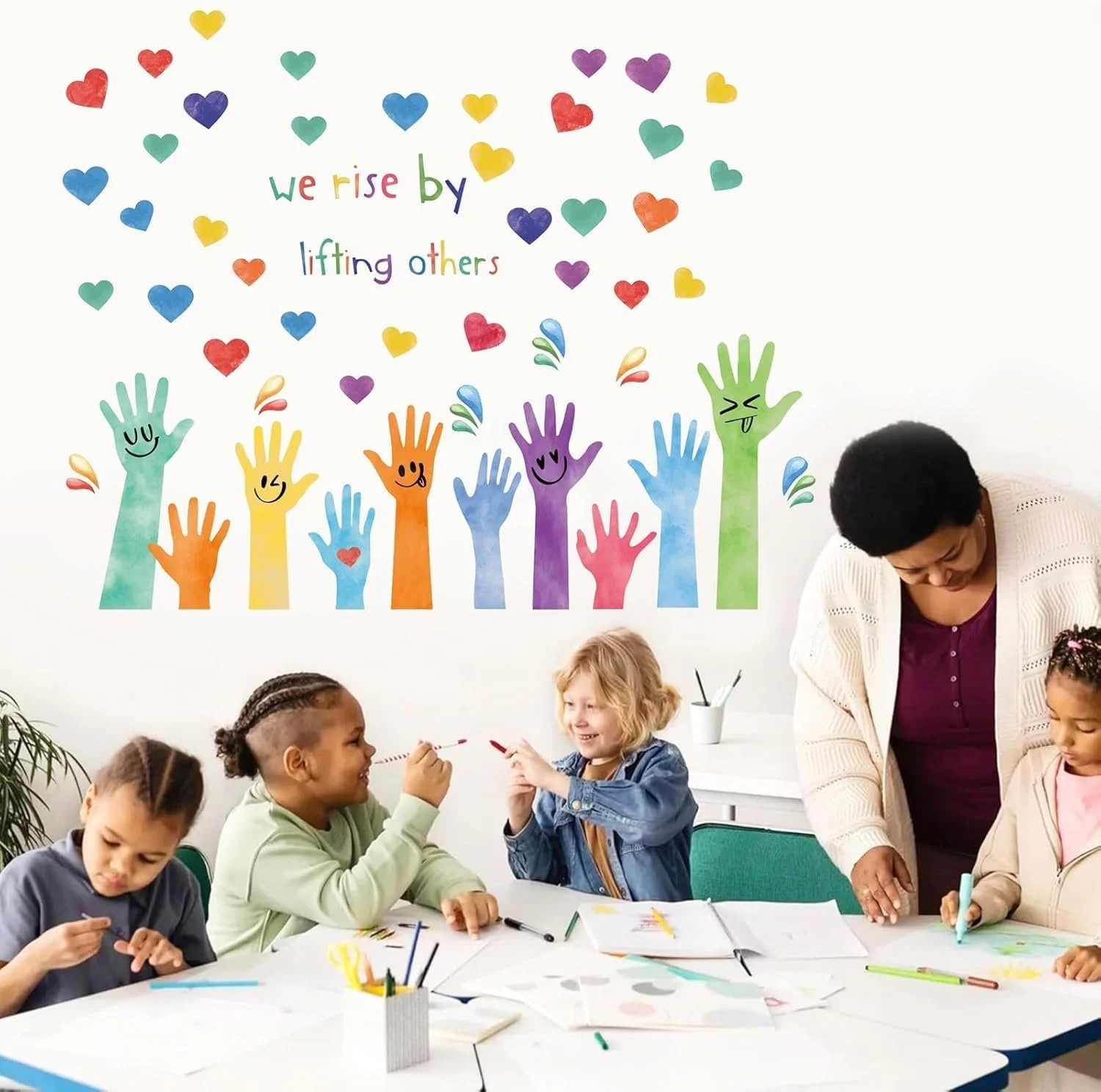 Наклейка на стіну TOARTI Quotes Motivation We Rise by Lifting Others, фото №3