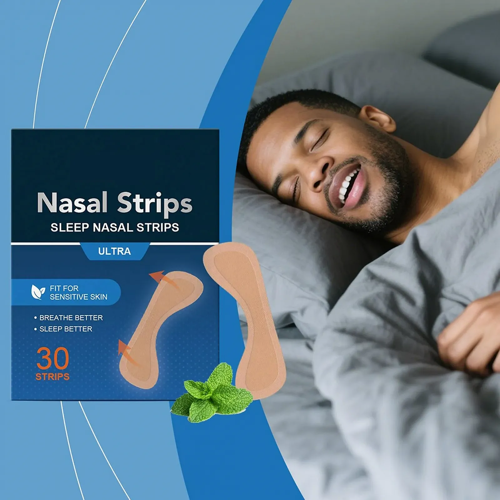 Носовые накладки от храпа 30 респираторных патчей для улучшения сна., фото №2 Носовые накладки от храпа 30 респираторных патчей для улучшения сна., фото №2