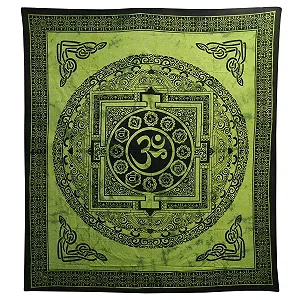 Покривало Бавовна Om Mandala Зелений - Фото 1