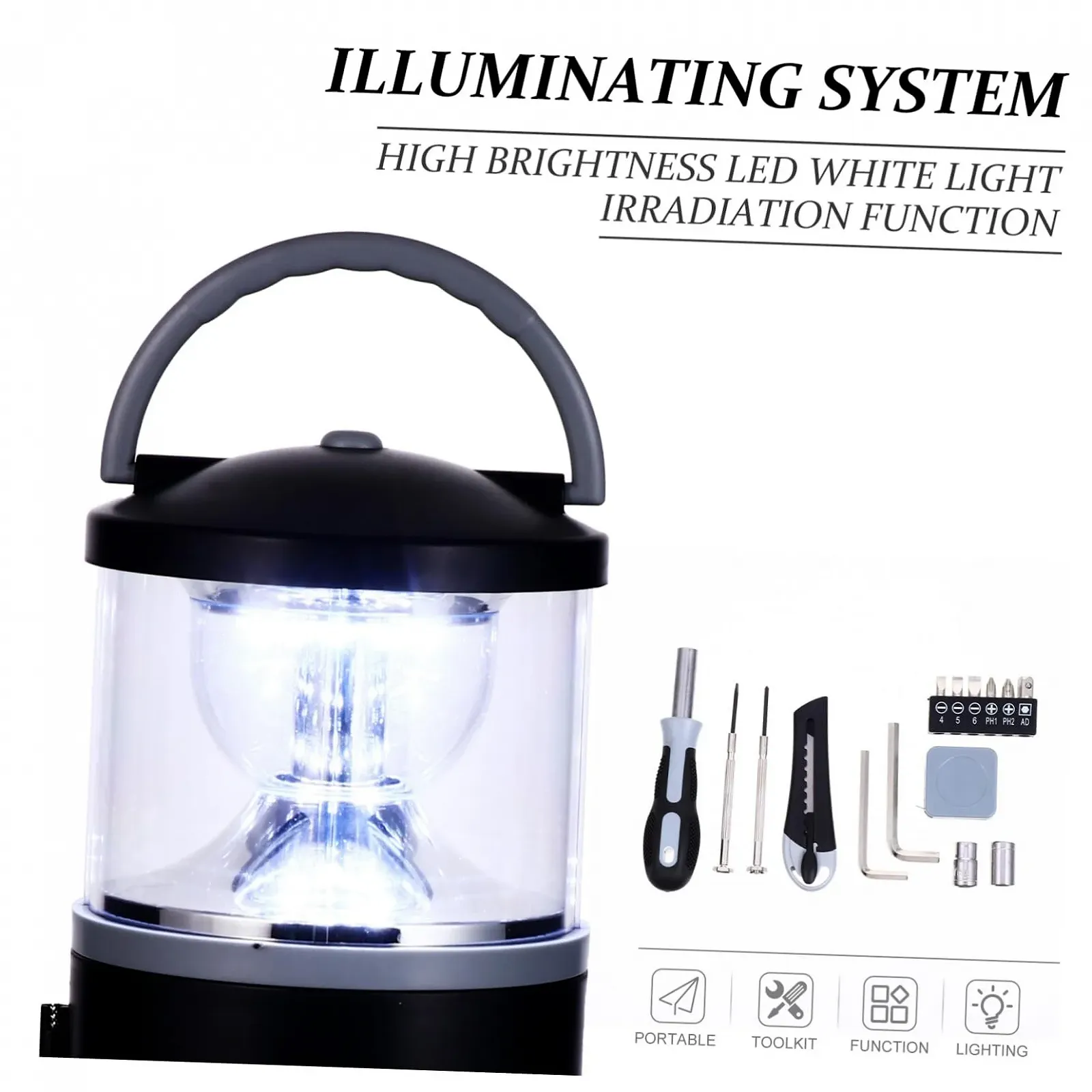 Ліхтар Toddmomy Campfire Портативний Мульти-викрутка Багатоцільовий Ручний Аварійний Кемпінговий Багатофункціональний Вуглецева сталь, фото №6