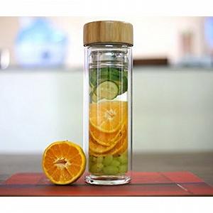 Стеклянная термо бутылка Detox с двойными стенками - Фото 1