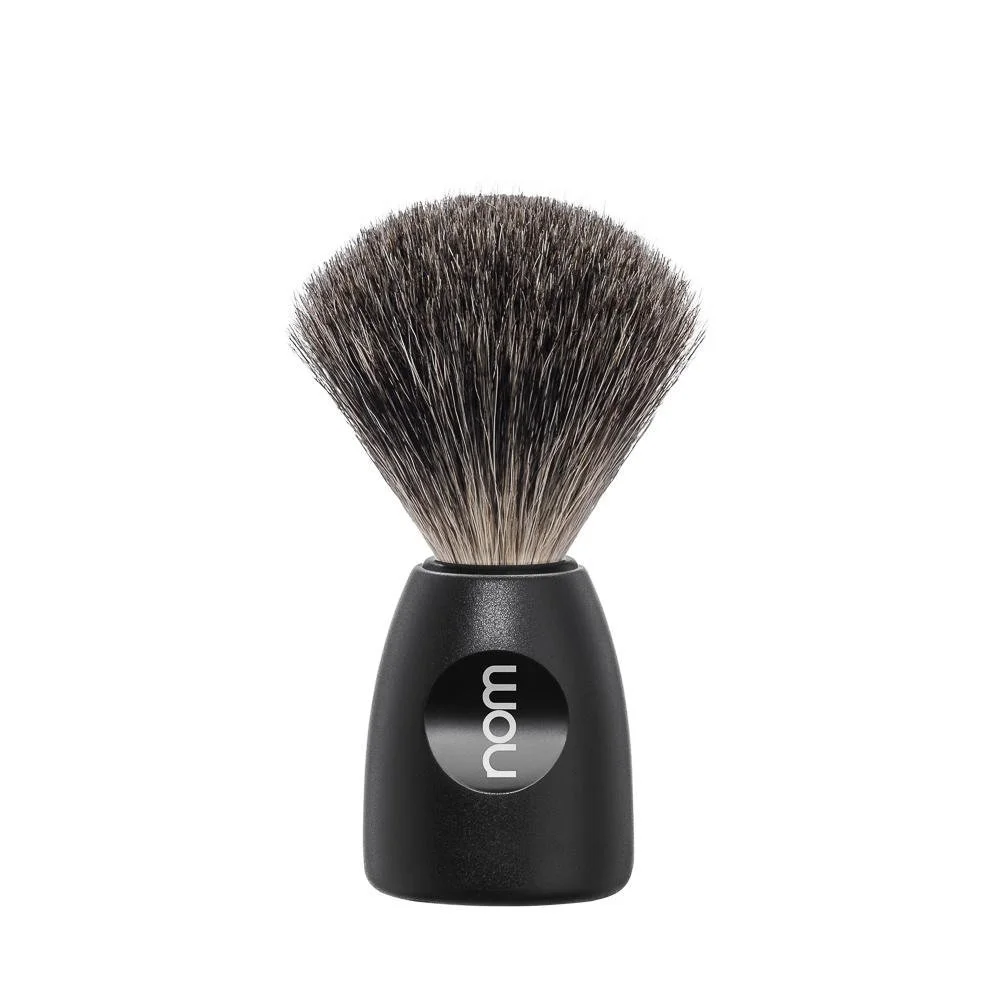 Помазок для бритья nom Lasse Pure Badger черный, фото №1