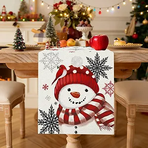 Купити Ранер для столу Artscope Snowflakes and Red Snowman різдвяний 40 x 240 см червоний - Фото 1 Ранер для столу Artscope Snowflakes and Red Snowman різдвяний 40 x 240 см червоний - Фото 1
