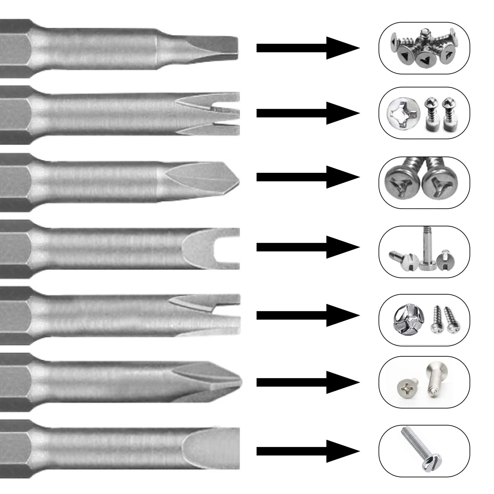 Набір викруток Bamyli 7 частин спеціальної форми, 50 мм спеціальний набір насадок, фото №4 Набір викруток Bamyli 7 частин спеціальної форми, 50 мм спеціальний набір насадок, фото №4