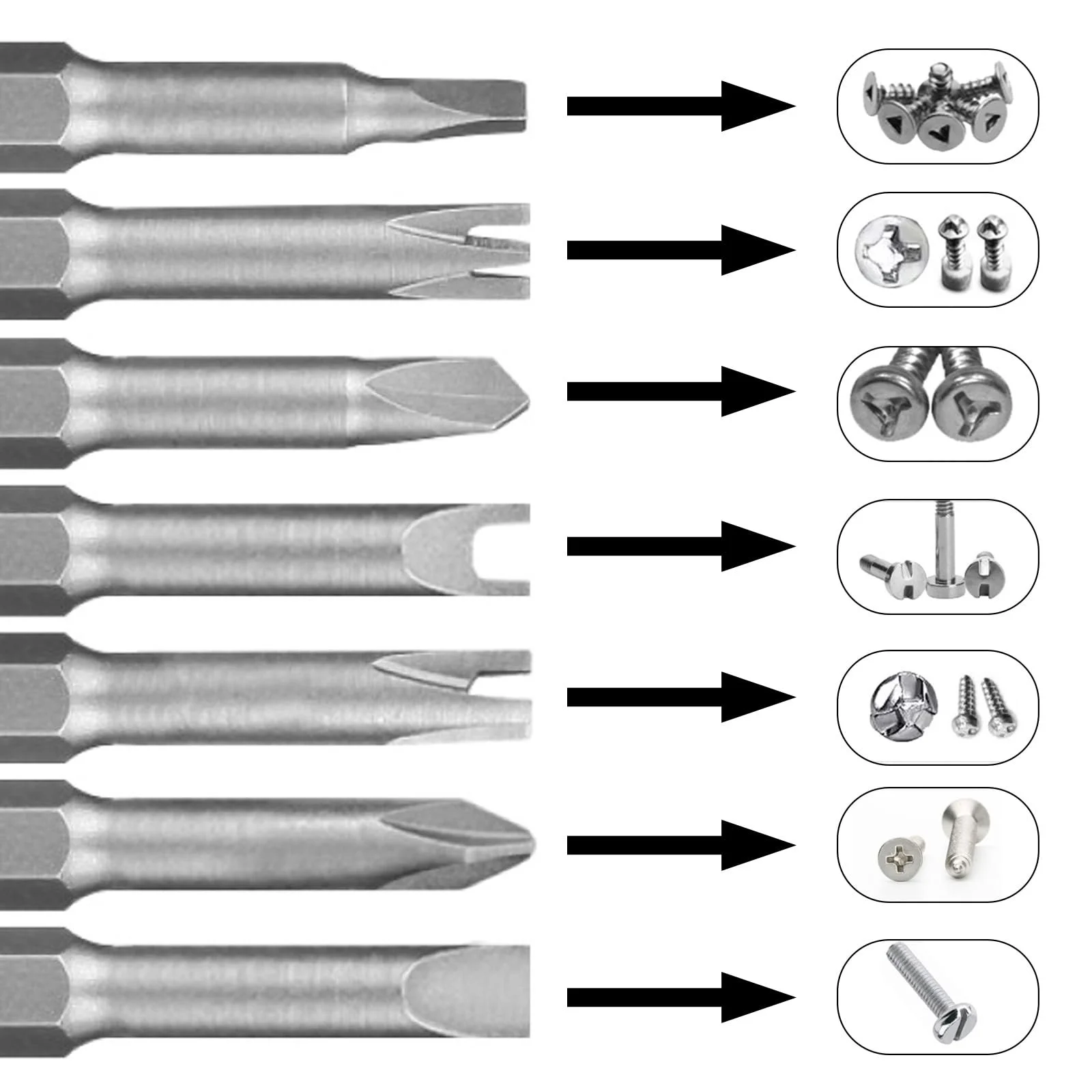 Набор отверток Bamyli 7 предметов специальной формы, 50 мм специальный набор битов, фото №4 Набор отверток Bamyli 7 предметов специальной формы, 50 мм специальный набор битов, фото №4