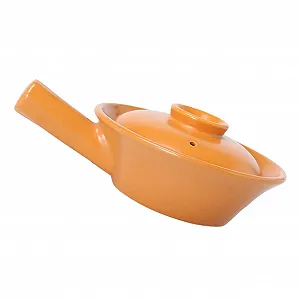 Ковш керамический Gatuida с ручкой термостойкий для открытого огня - Фото 1