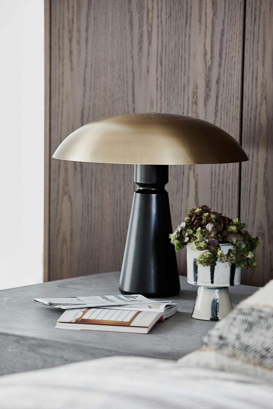 Настільна лампа Thane 209420212 43 см Діаметр 40 см E27 Чорна Латунь, фото №5