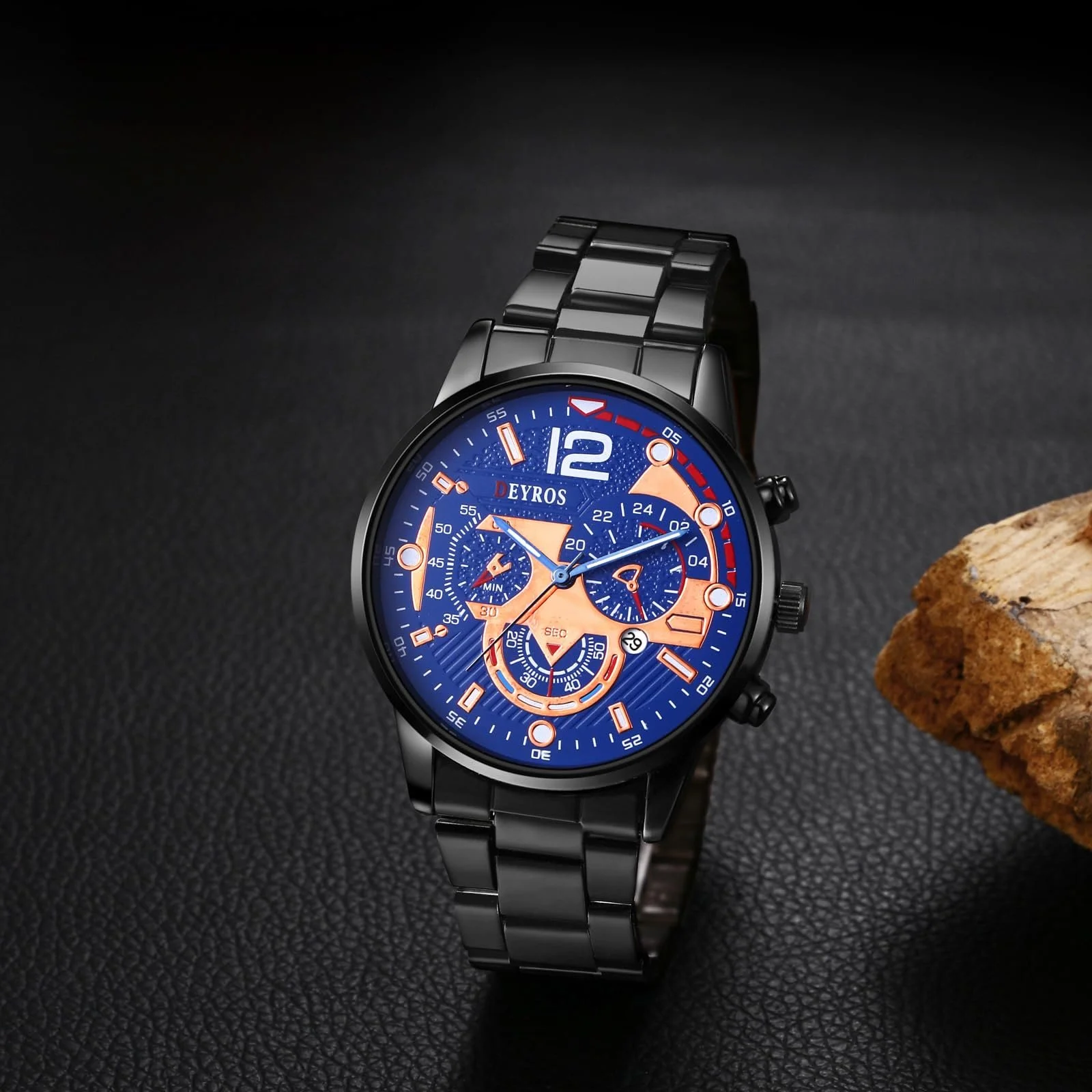 Чоловічий годинник Silverora Люмінесцентний: Три вічка, великий циферблат, аналоговий кварцовий, фото №5 Чоловічий годинник Silverora Люмінесцентний: Три вічка, великий циферблат, аналоговий кварцовий, фото №5