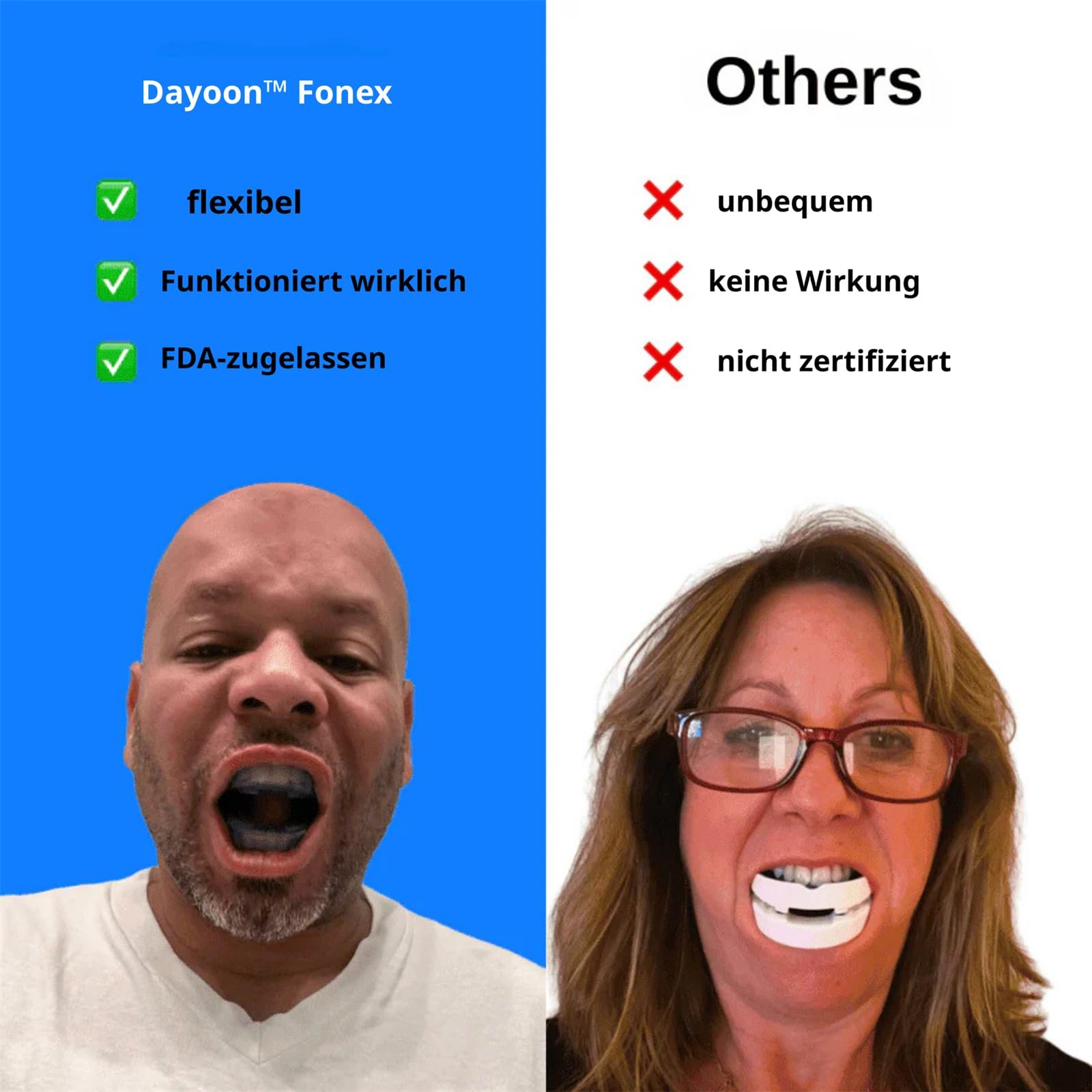 Устройство против храпа Dayoon Fonex Легкое для мужчин и женщин, фото №3