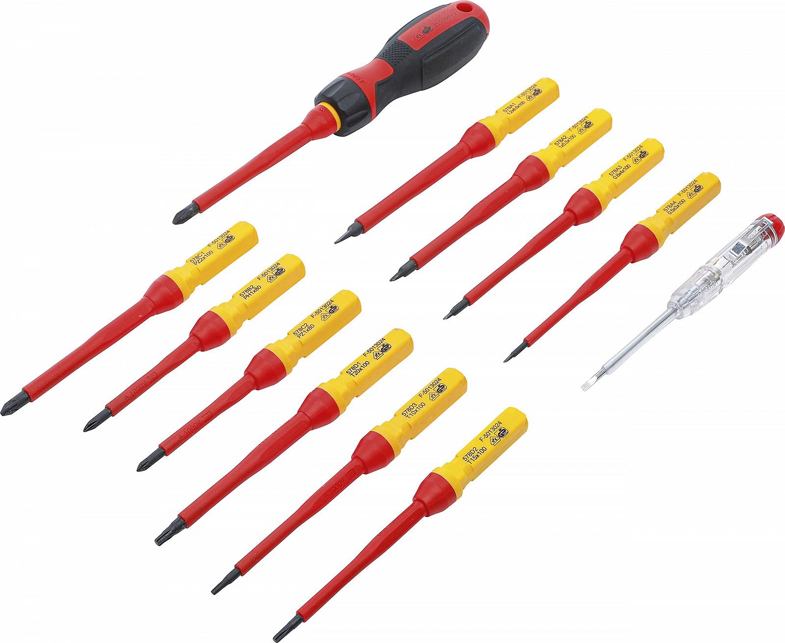 Набор отверток BGS 35814 VDE со сменными лезвиями 13 штук, фото №2