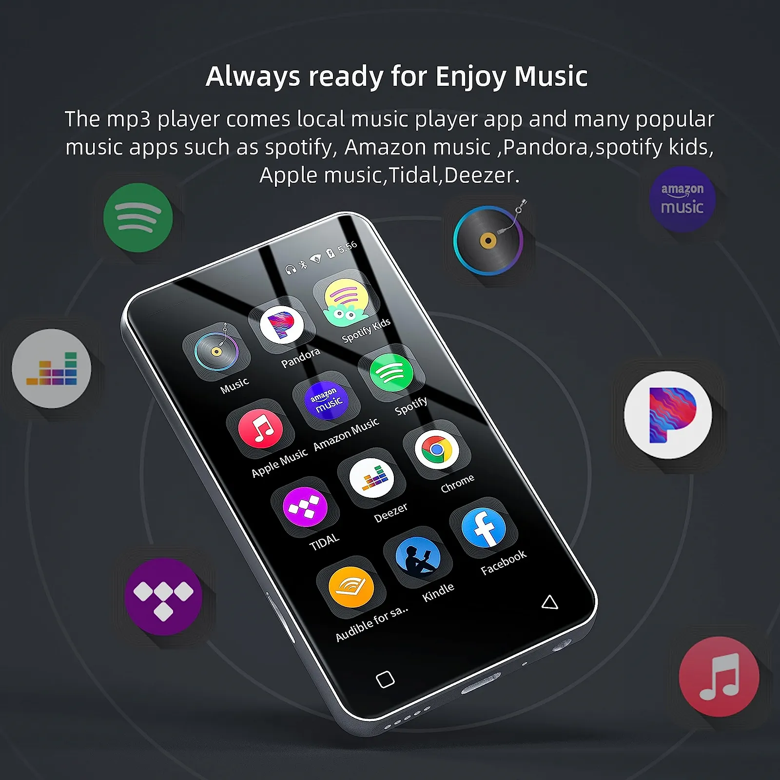 MP3 Плеер innioasis G1 Bluetooth Wi-Fi Белый, фото №2