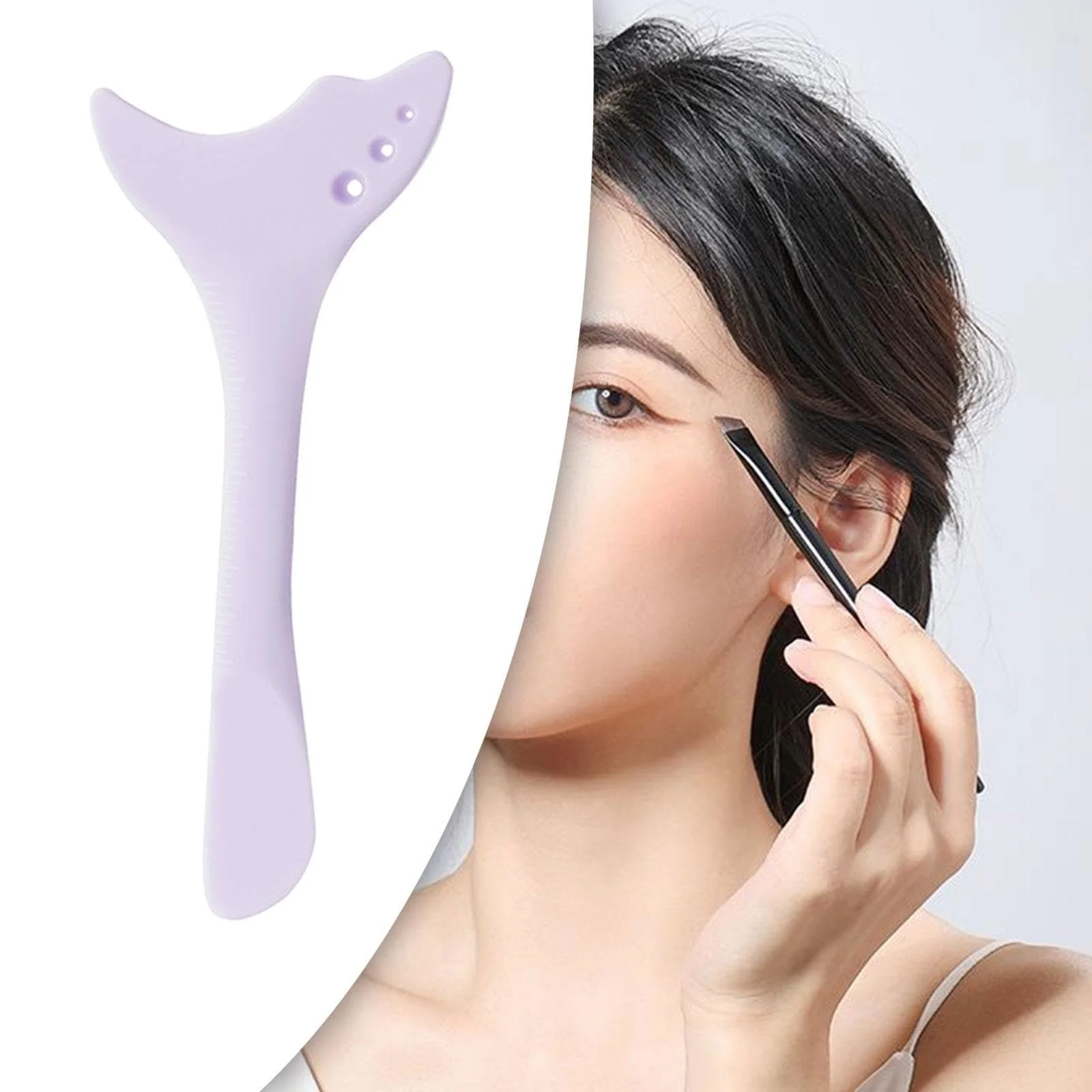 Трафарет для подводки глаз Milageto Многоцелевой инструмент Фиолетовый, фото №4