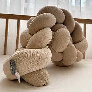 Бортик-коса велюр-рубчик 120 см моко - Фото 1