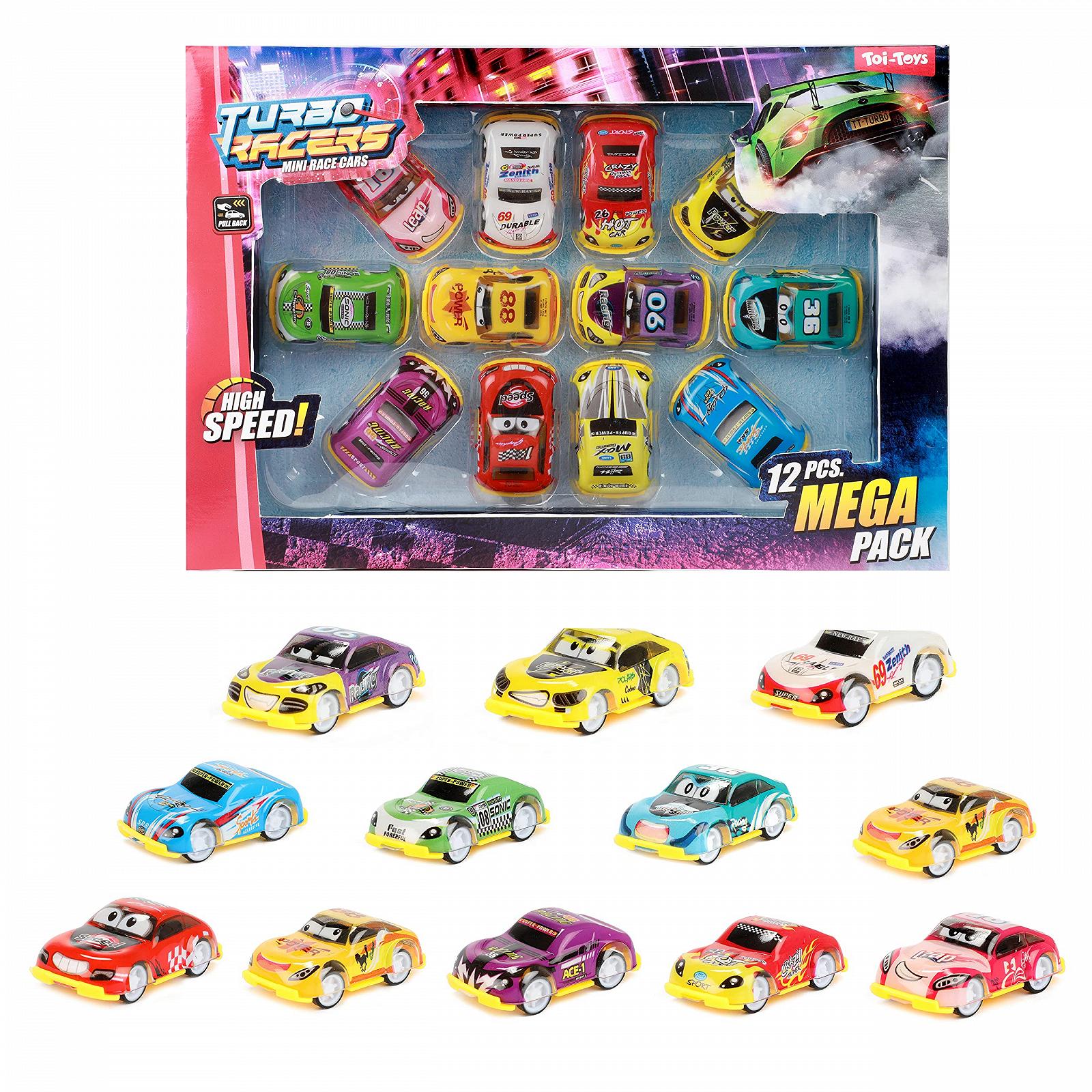 Автомобіль Toi-Toys Turbo Racers Pullback Racing Car Set 12 штук, фото №2