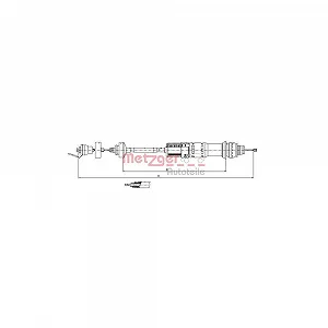 Трос зчеплення METZGER 11.2198 для CITROËN - Фото 1