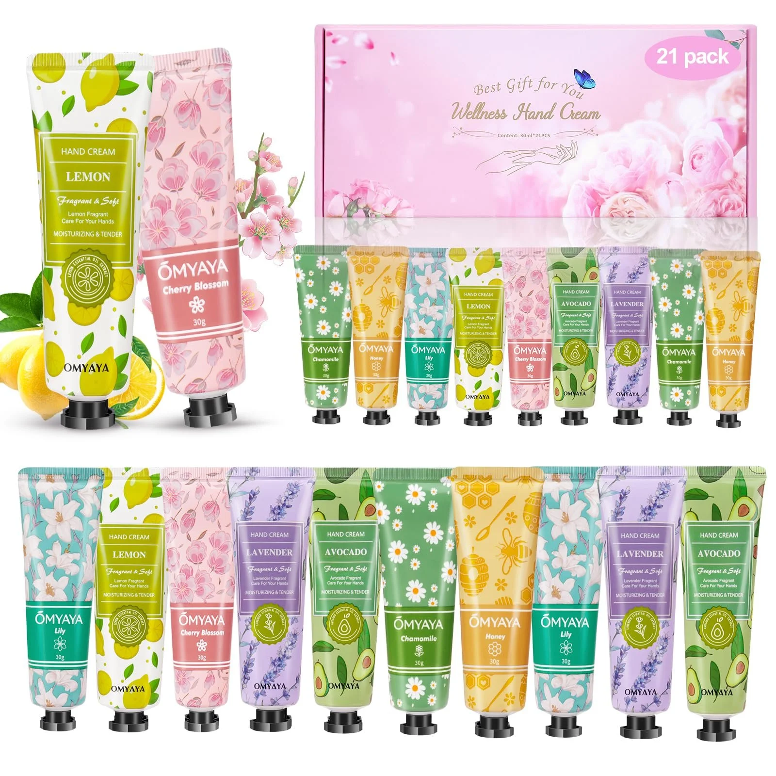 Набір кремів для рук 21 шт, Міні-крем для рук Жіночий подарунковий набір, фото №1