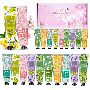 Набор кремов для рук 21 шт, Мини-крем для рук Женский подарочный набор, Увлажняющий крем для сухой потрескавшейся кожи рук и ног для зимы, Подарочный набор кремов для тела на День матери, Рождество, День рождения - Фото 1