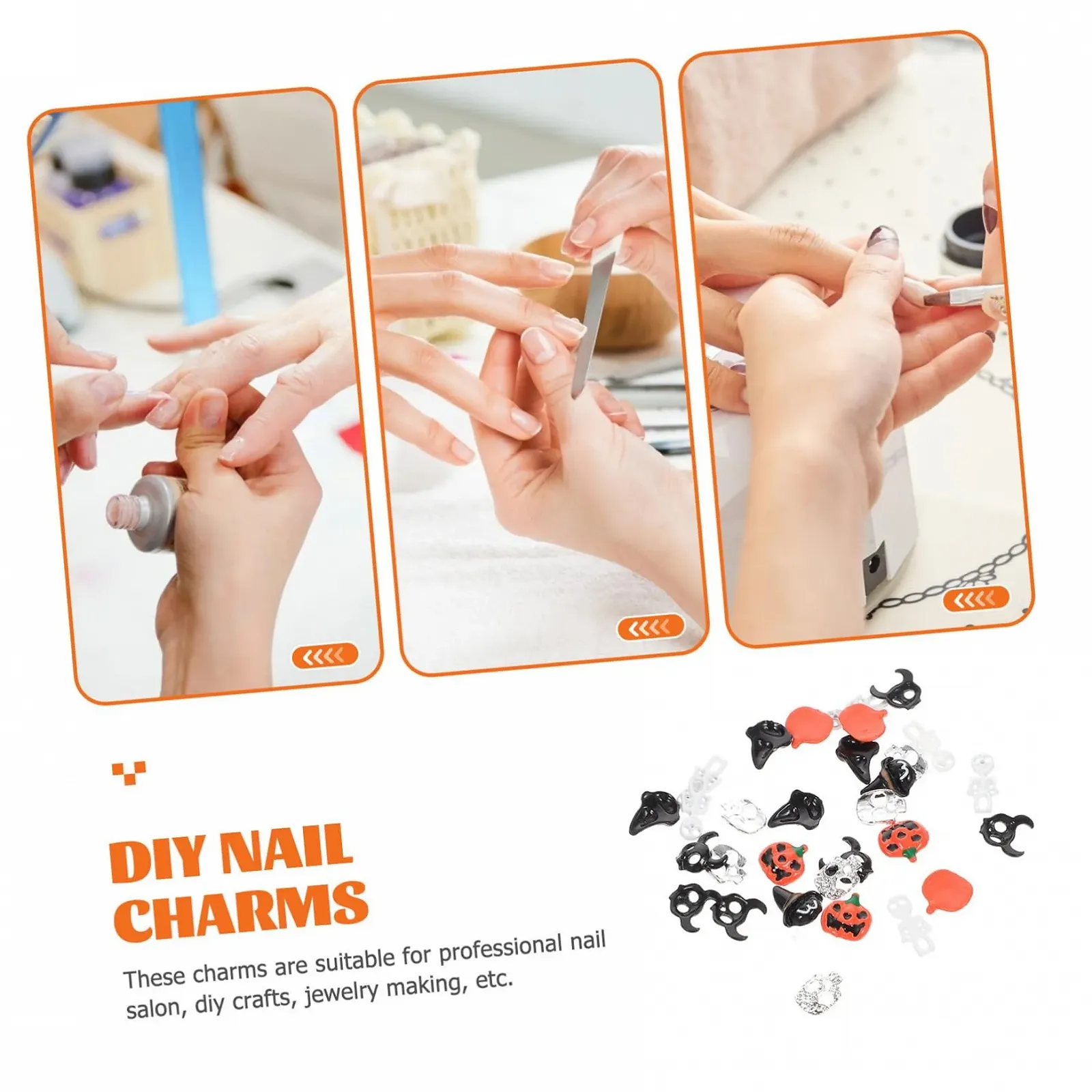 FRCOLOR 60 шт. Аксесуари для нігтів на Хелловін, фото №9