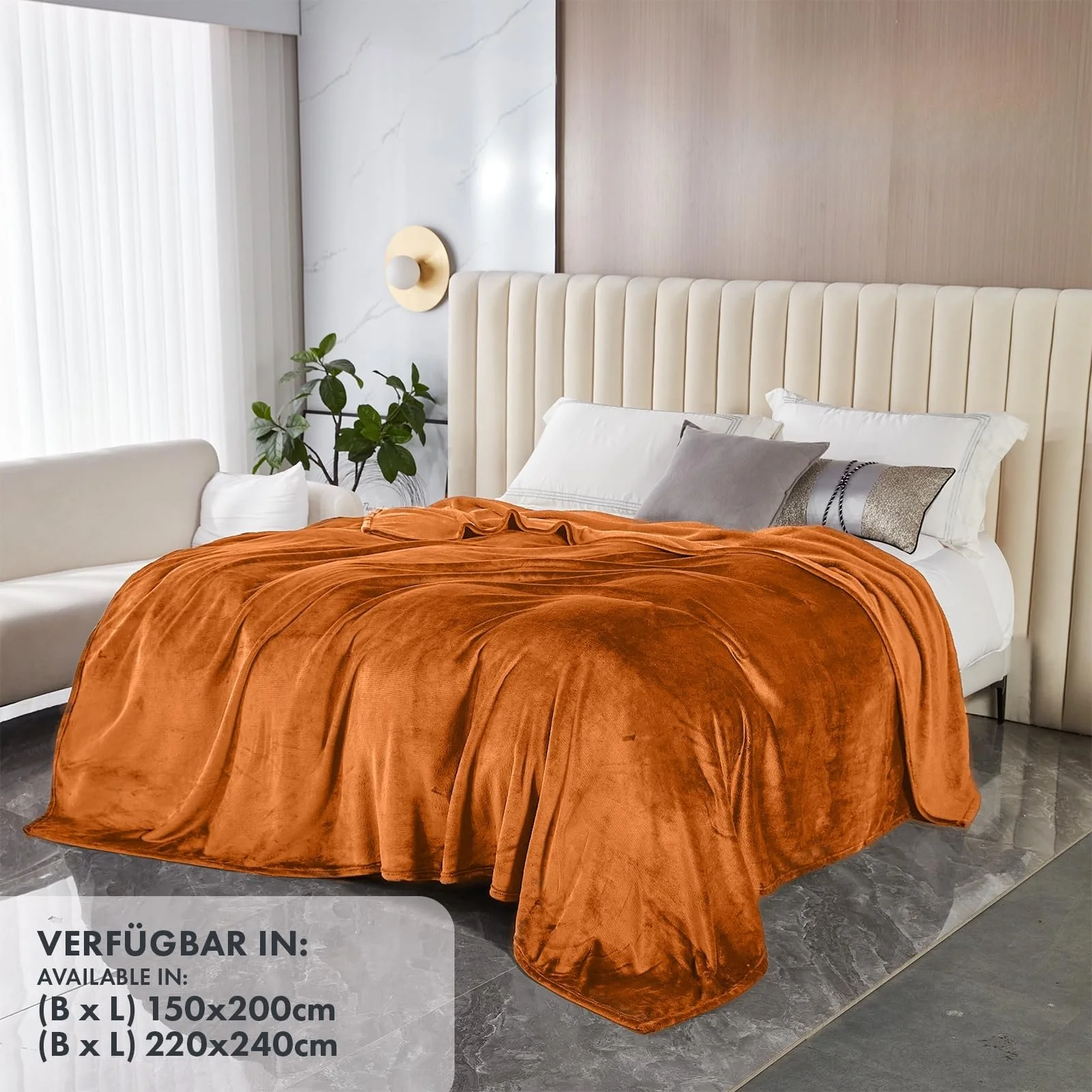 Покривало casa pura Фланель 150 x 200 см Коричнева Grace, фото №3 Покривало casa pura Фланель 150 x 200 см Коричнева Grace, фото №3