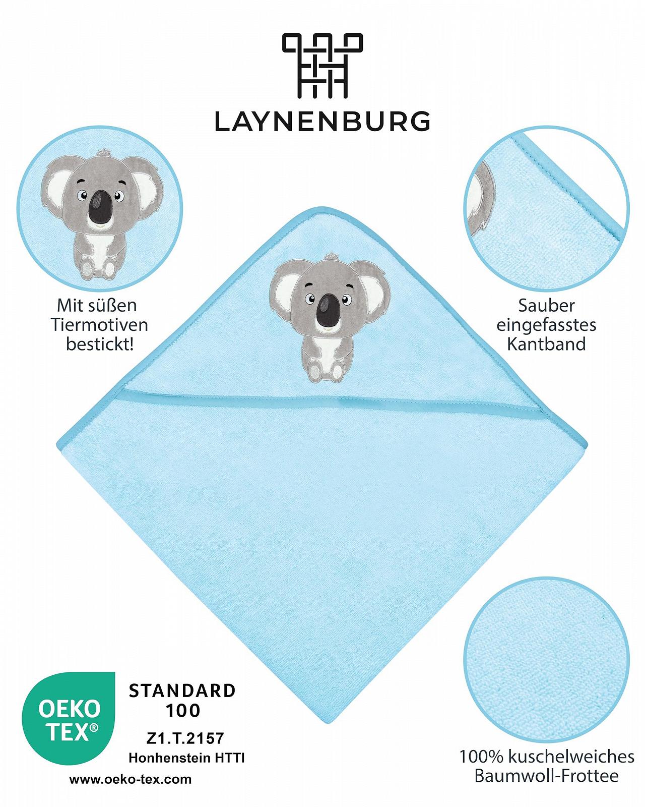 Рушник для ванни з капюшоном LAYNENBURG Premium, дитячий, 80 x 80 см, коала, фото №4