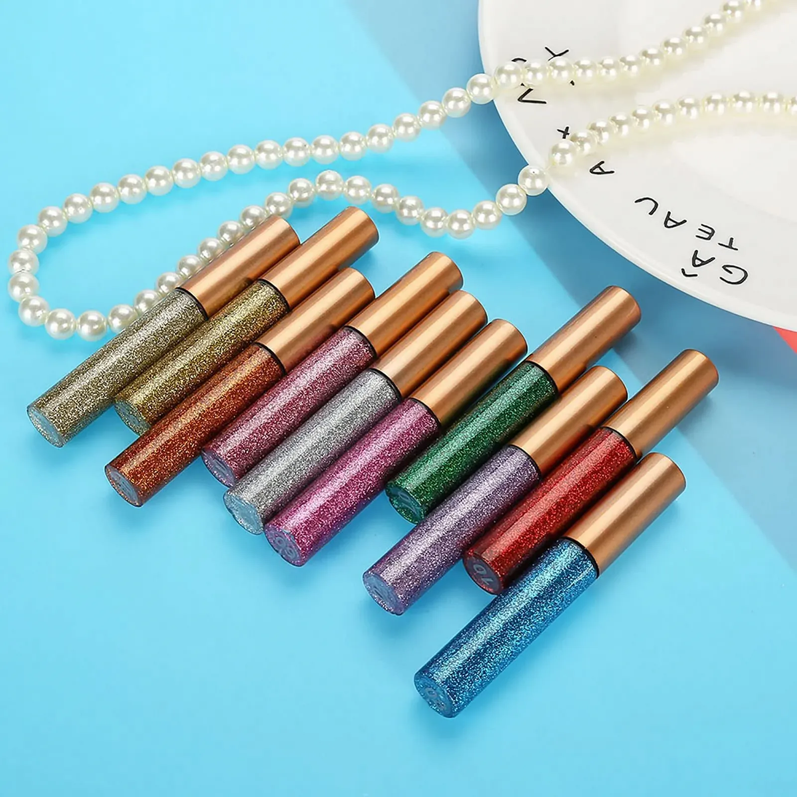 Подводка для глаз Жидкая Блестящий Бриллиант Металлик, фото №4