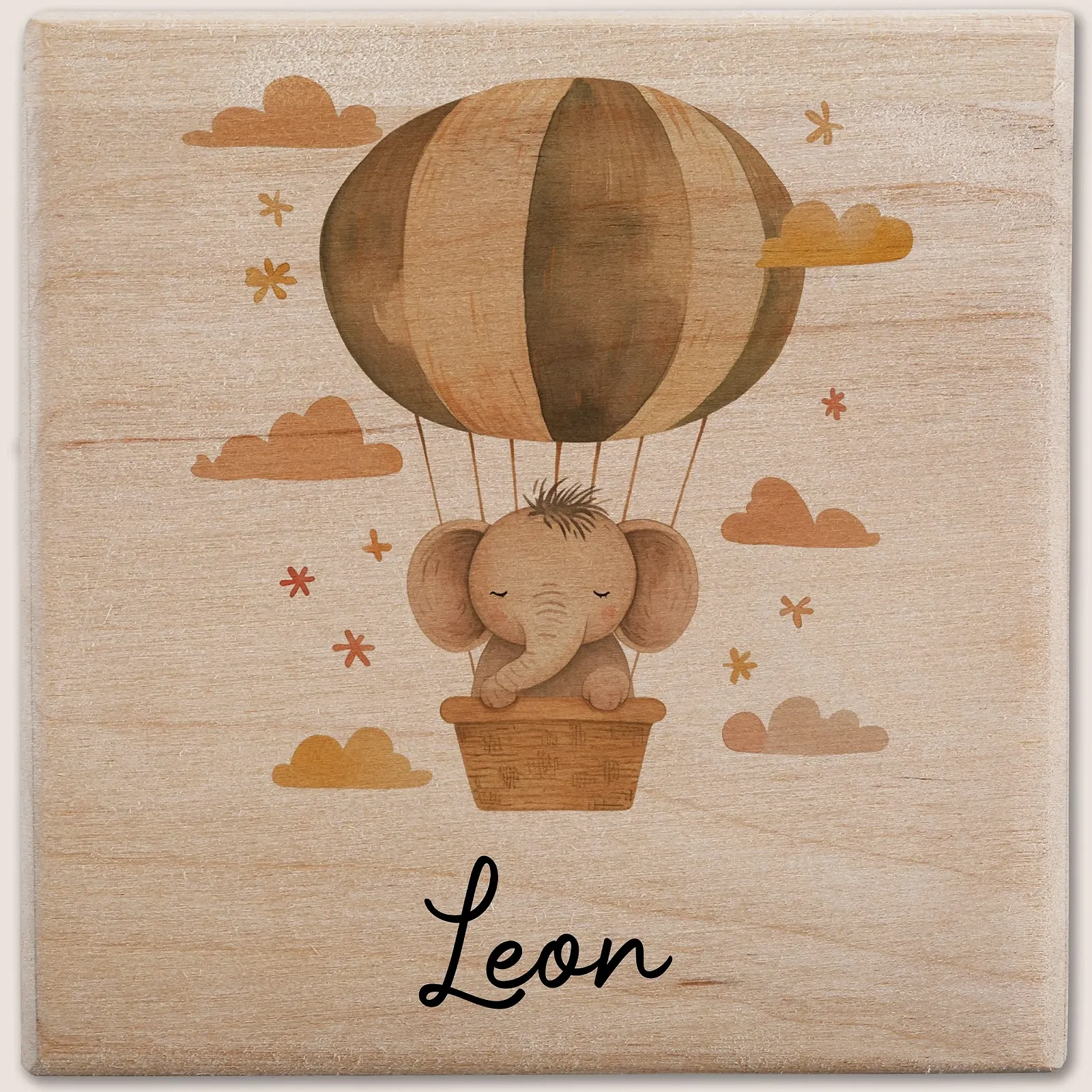 Скарбничка дитяча дерев'яна Слон із замком та ключем, фото №2