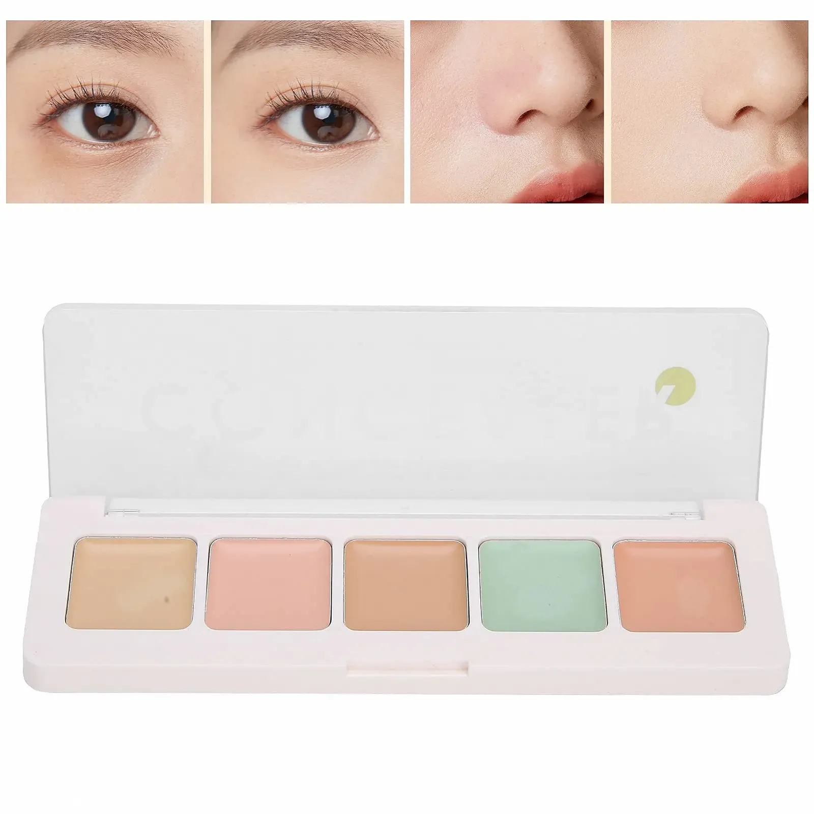 Палетка консилерів 5 кольорів, професійна косметика для маскування недоліків на обличчі та темних кіл під очима, фото №2