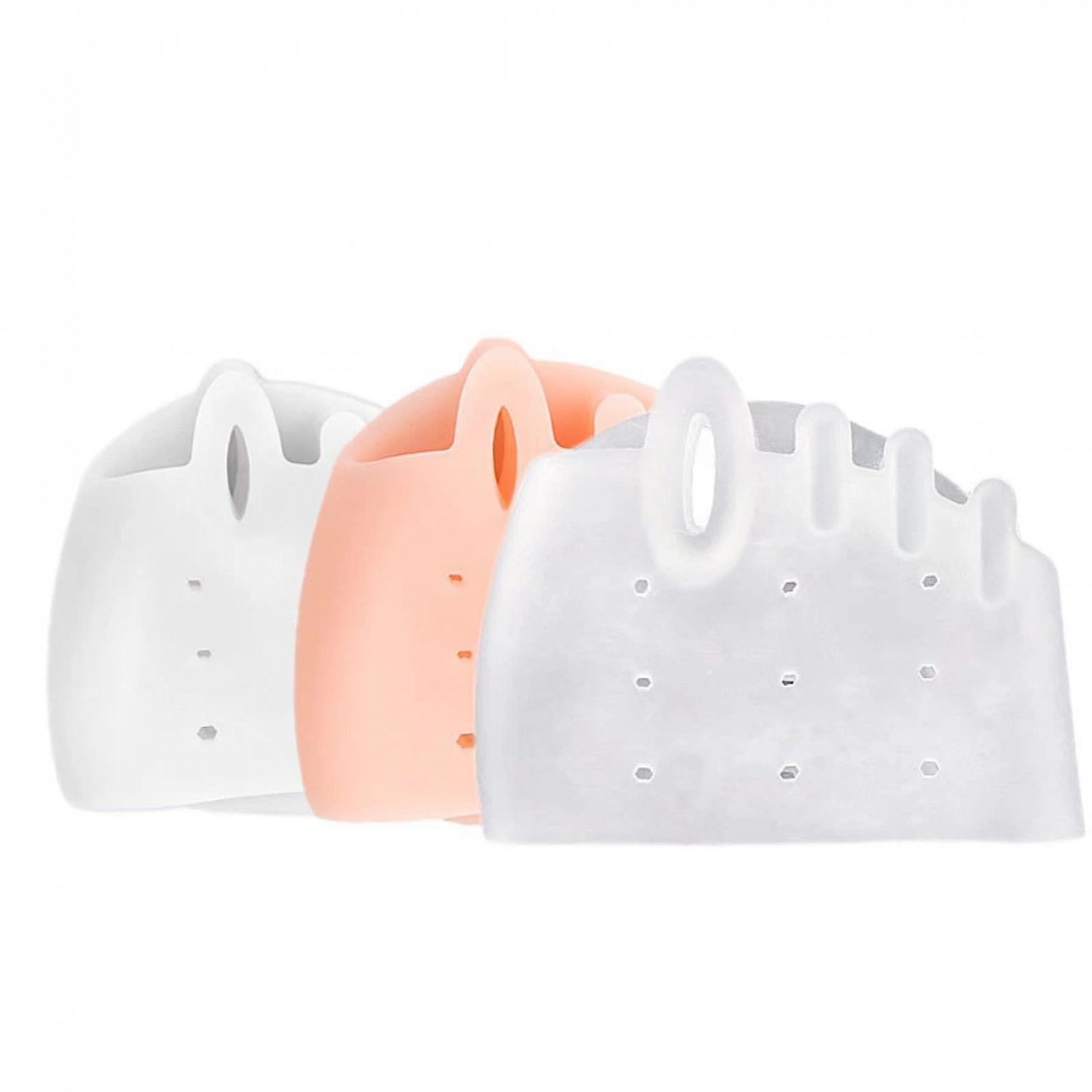 Роздільник для пальців гелевий коректор вальгусної деформації для жінок і чоловіків, 4 штуки ортопедична шина для вальгусної деформації та випрямляч великого пальця стопи при Hallux Valgus (Прозорий), фото №1