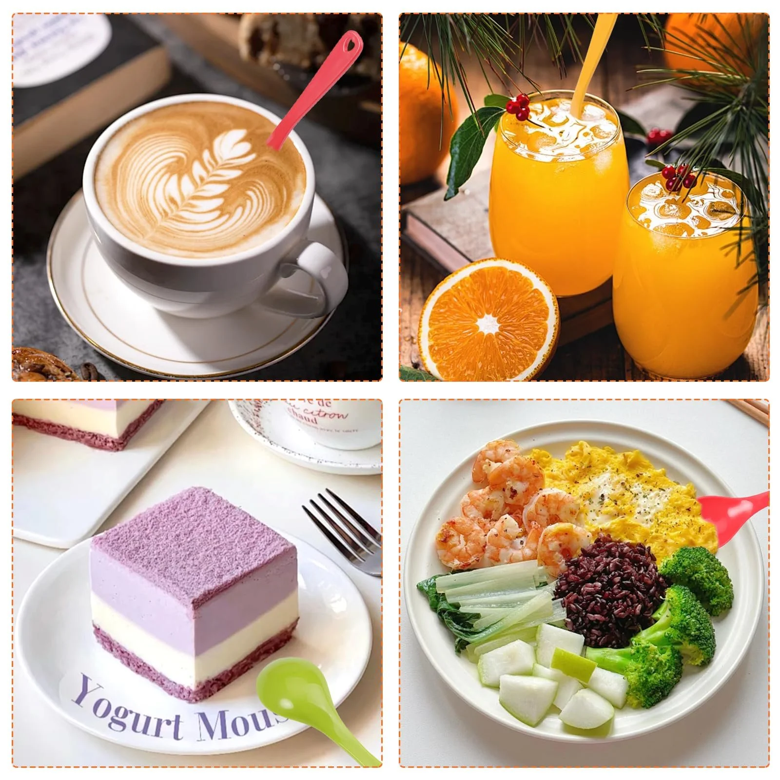 Ложки Пластикові Різнокольорові 3 кольори (Набір 24 шт.), фото №7