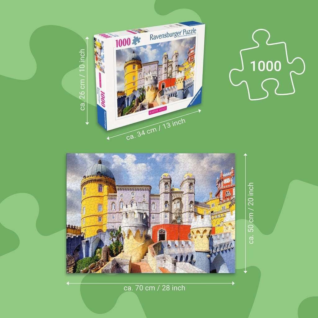 Пазл Ravensburger Beautiful Castles Palácio Nacional da Pena Portugal 12001314 1000 деталей, фото №3