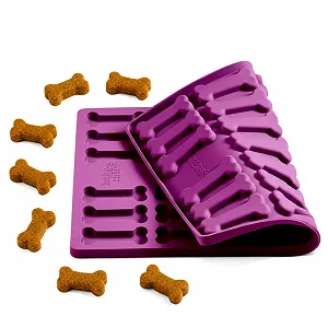 Килимок для випікання DIY Dog Biscuits Large Bone силіконовий антипригарний без запаху безпечний для харчових продуктів без BPA Ягідний - Фото 1