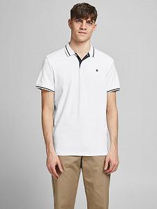 Поло JJEJERSEY POLO SS NOOS 12180891  Jack&Jones Білий 2XL synthetic.ua - Фото 1