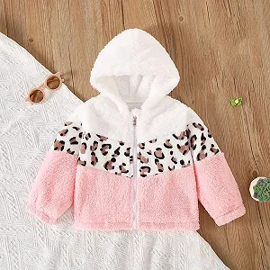 Флисовая куртка для мальчиков, лоскутный цветной леопардовый принт, толстовка с капюшоном, куртка на молнии, удобная плюшевая куртка для отдыха, зимняя осенняя мягкая куртка с длинными рукавами, одежда Y2k synthetic.ua - Фото 1