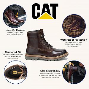 Ботинки Cat Footwear Caterpillar Colorado Grader Водонепроницаемые Коричневые Кожаные synthetic.ua - Фото 1