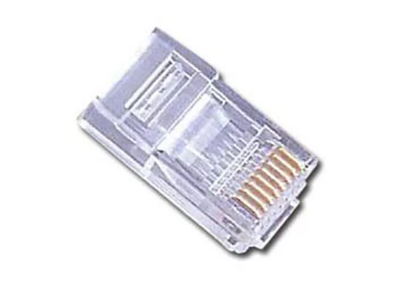 Коннектор RJ 45 Cablexpert (PLUG3UP6/10) з золоченими контактами 10 шт/уп, фото №1