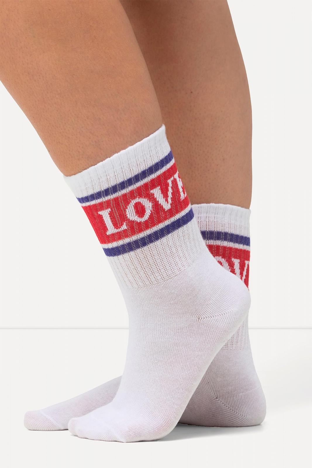 Женские носки Ulla Popken Plus Size Tennis Sock Love Lettering 824046, фото №5