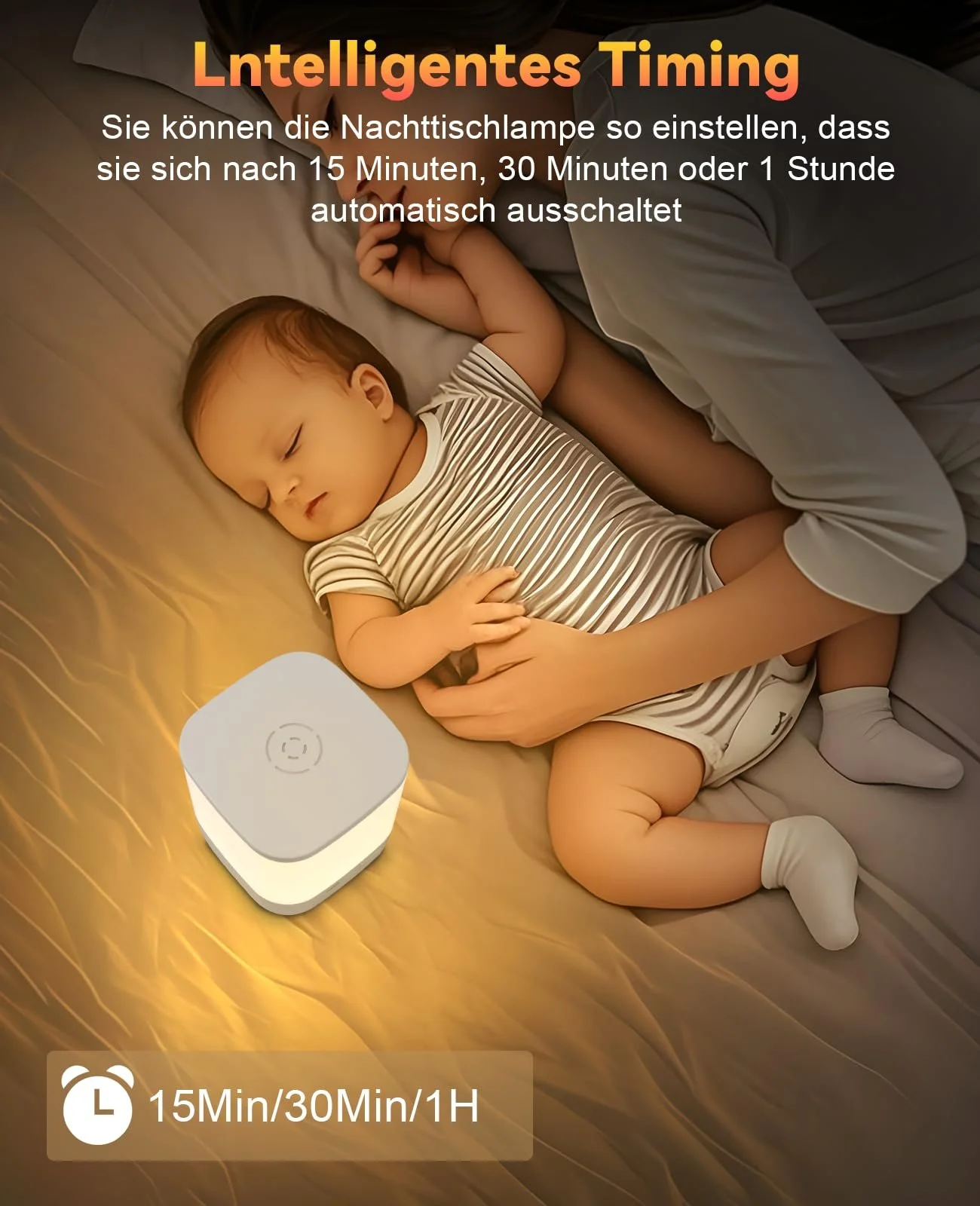 Лампа нічна Homefire LED сенсорна акумуляторна 3 колірні температури з таймером біла, фото №3