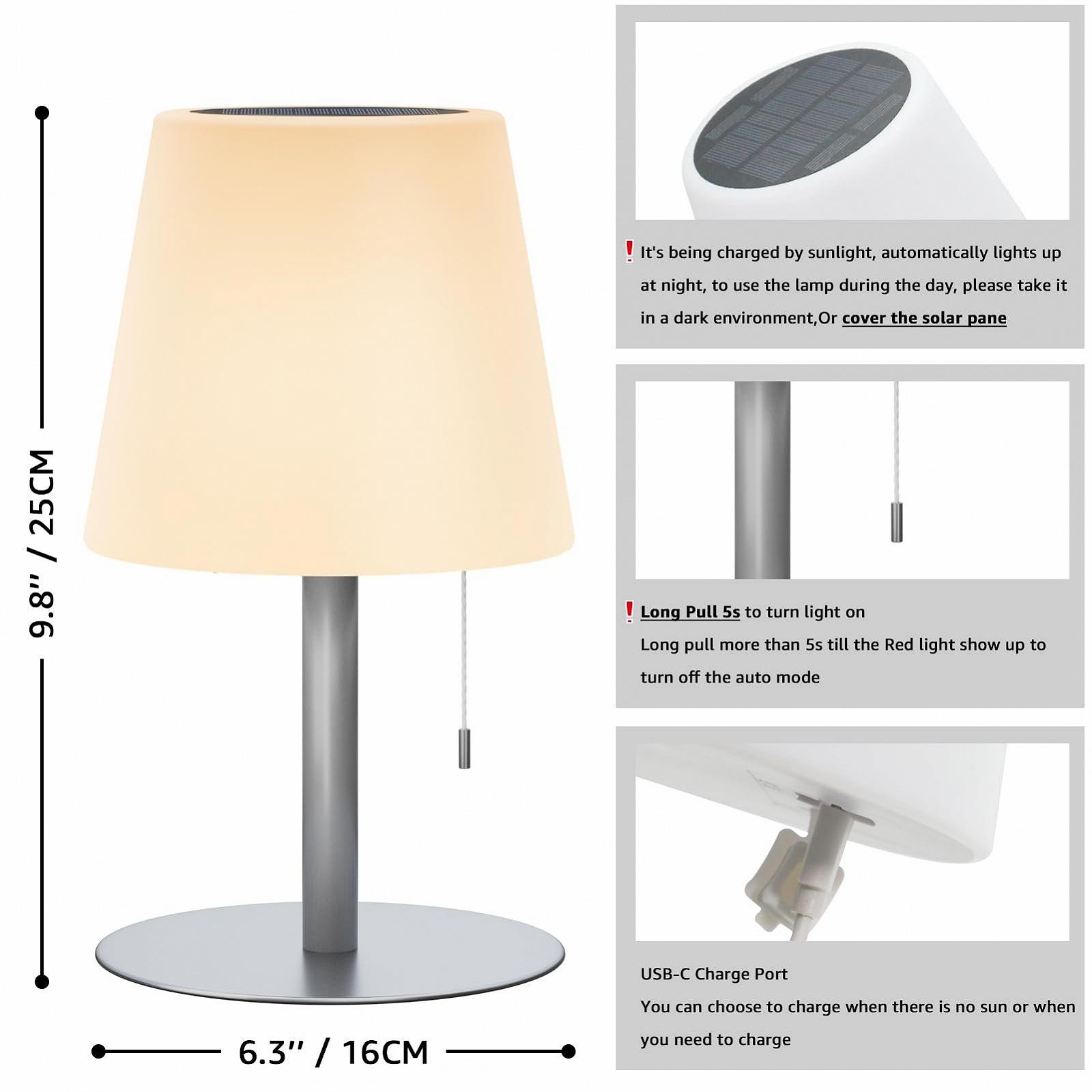 Настольная лампа LED Solar Outdoor 2 in 1 Solar Charge 8 цветов Wireless, фото №2