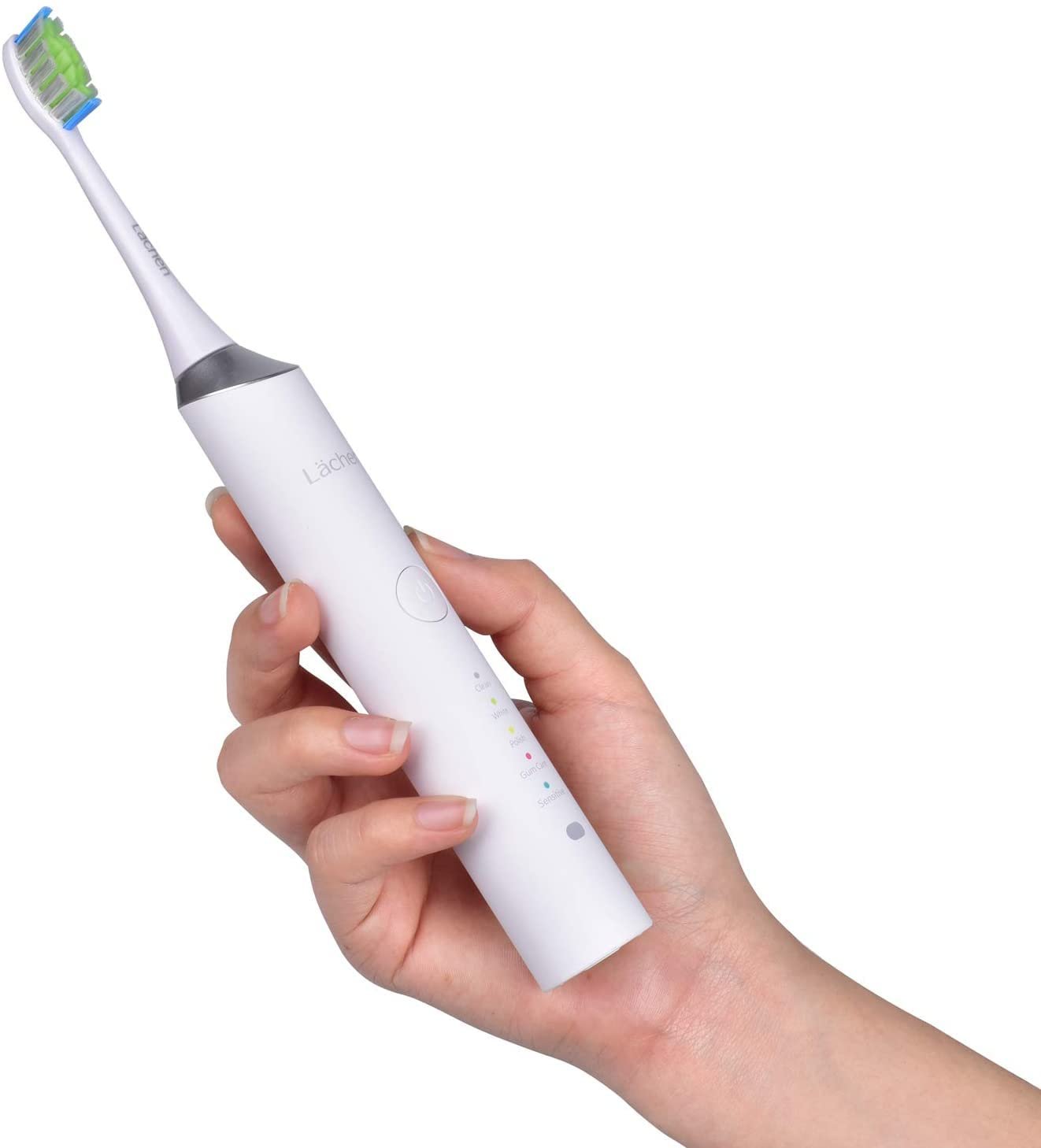 Електричні звукові зубні щітки Lächen Twin Pack 2 ручки 2 дорожні чохли Білий і чорний, фото №7