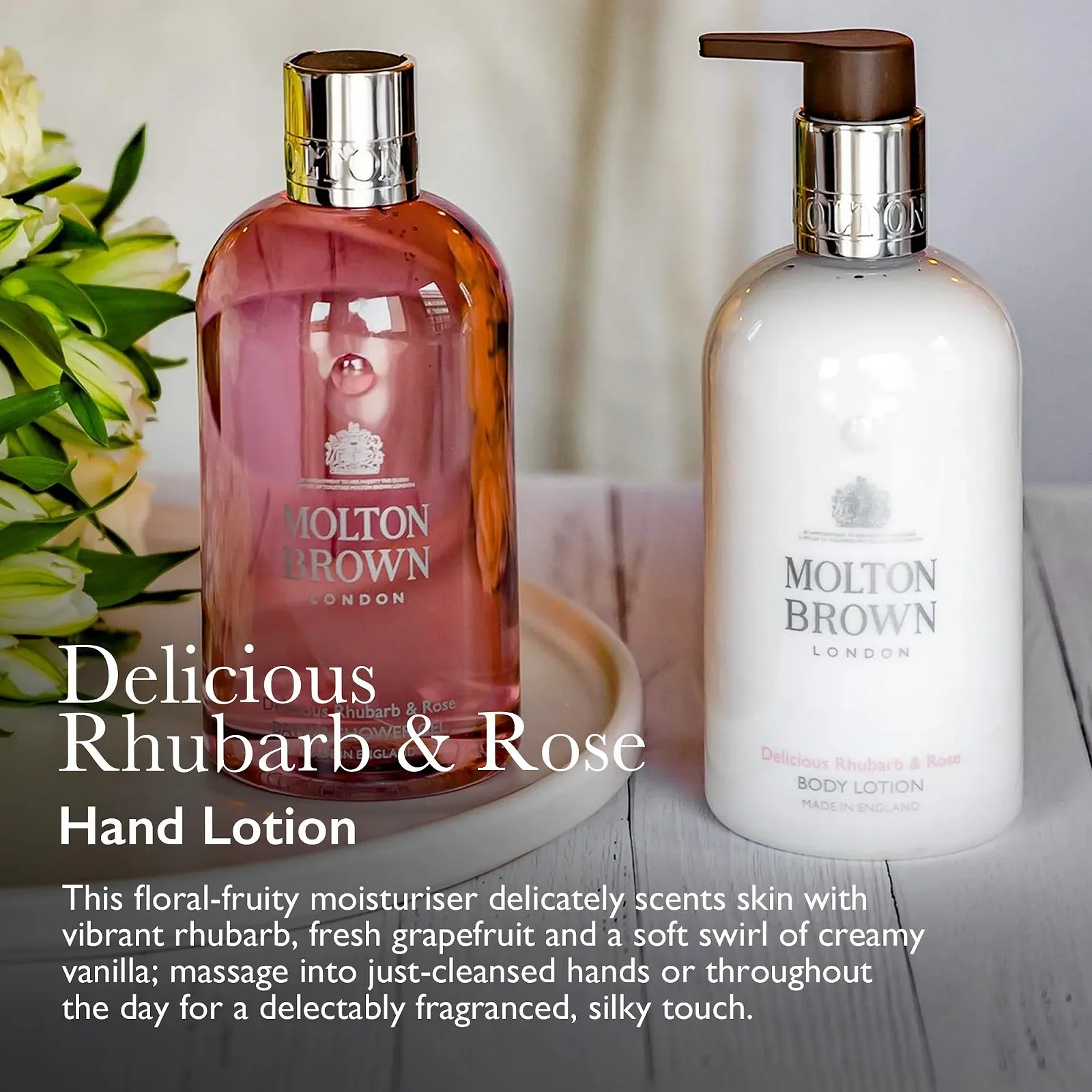 Лосьйон для рук Molton Brown Delicious Rhubarb and Rose 300 мл, фото №3