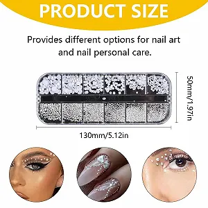 Перлини для нігтів Напівперлини, Маленькі намистини з нержавіючої сталі synthetic.ua - Фото 1