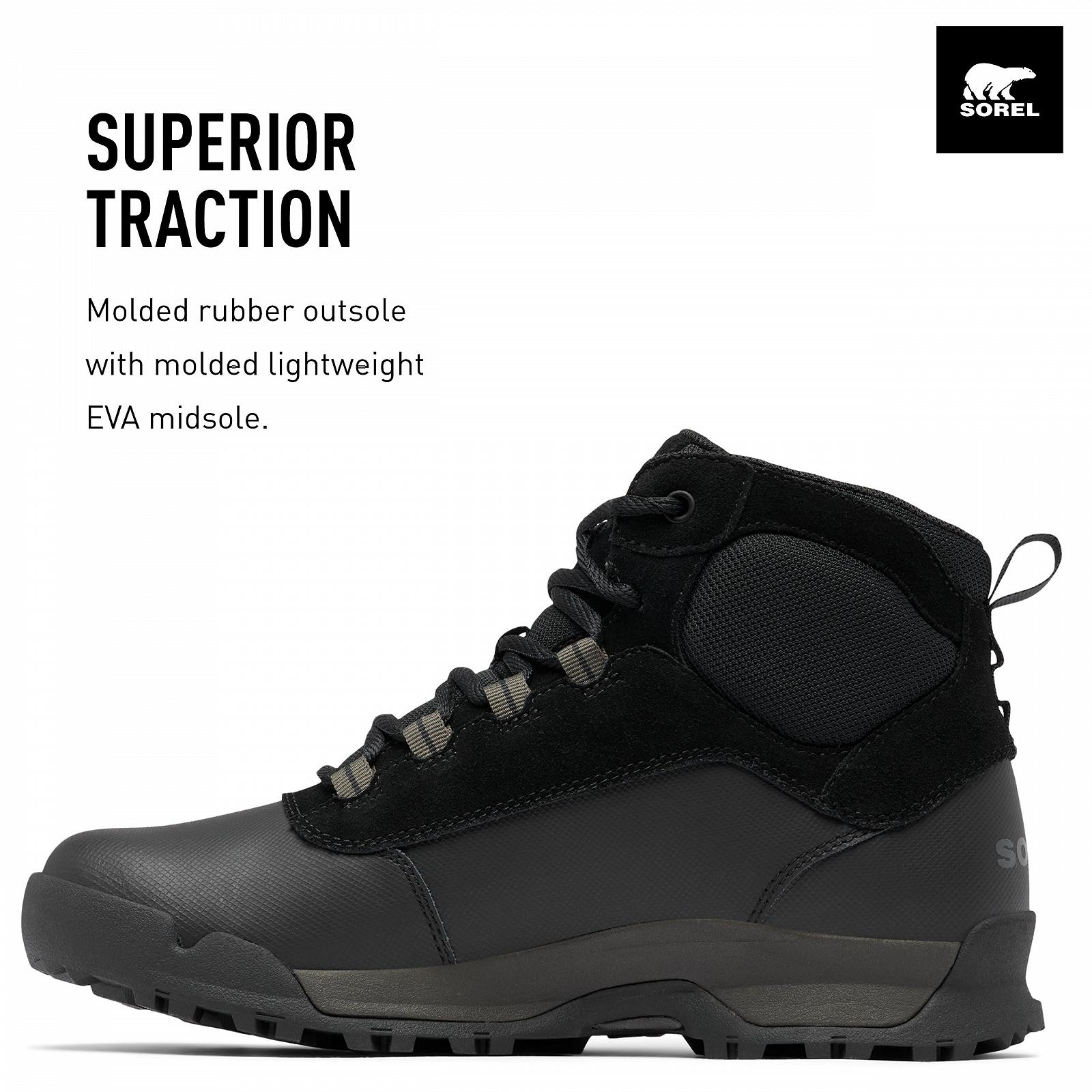 Черевики SOREL Buxton Lite Lace WP чоловічі, низькі, чорні, фото №3