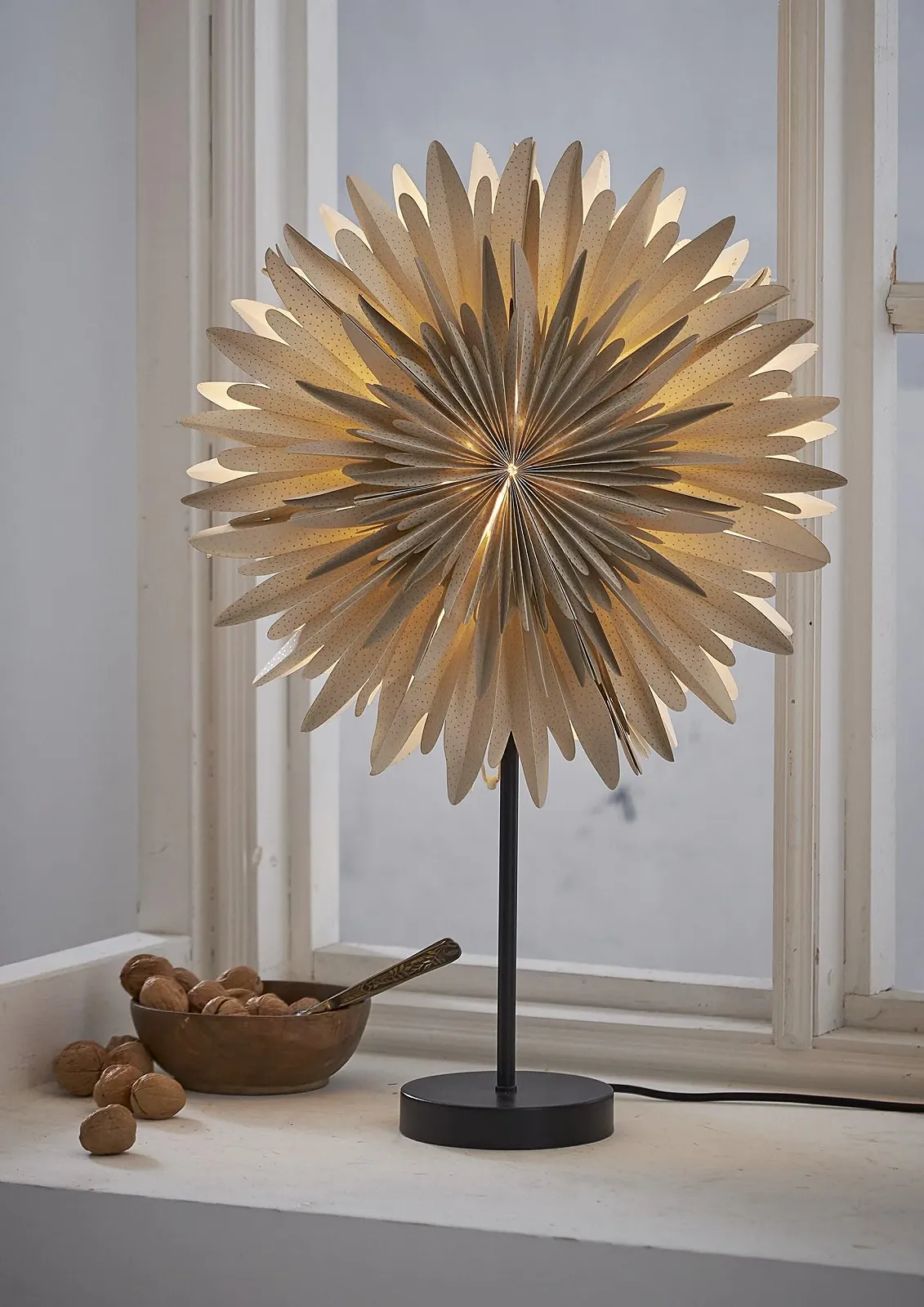 Настільна лампа EGLO Christmas Star Паперова Металева основа E14 Beige/Black, фото №3