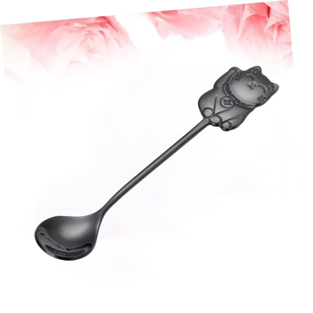 Ложка-мішалка HEMOTON з нержавіючої сталі 304 Lucky Cat, тематика тварин, фото №3 Ложка-мішалка HEMOTON з нержавіючої сталі 304 Lucky Cat, тематика тварин, фото №3