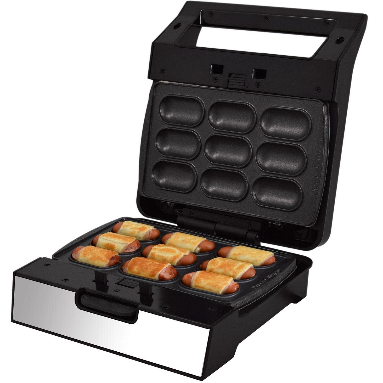 Устройство для приготовления хот-догов Syntrox Germany MM-1400W с антипригарными пластинами, фото №4